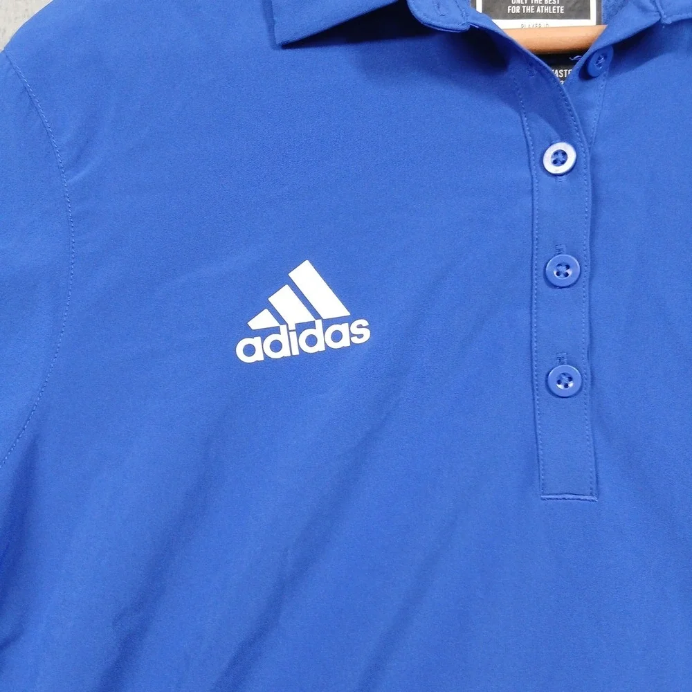Adidas HG7477‎ Short Sleeve Performance Polo Shirt Mens XLT Blue EUC